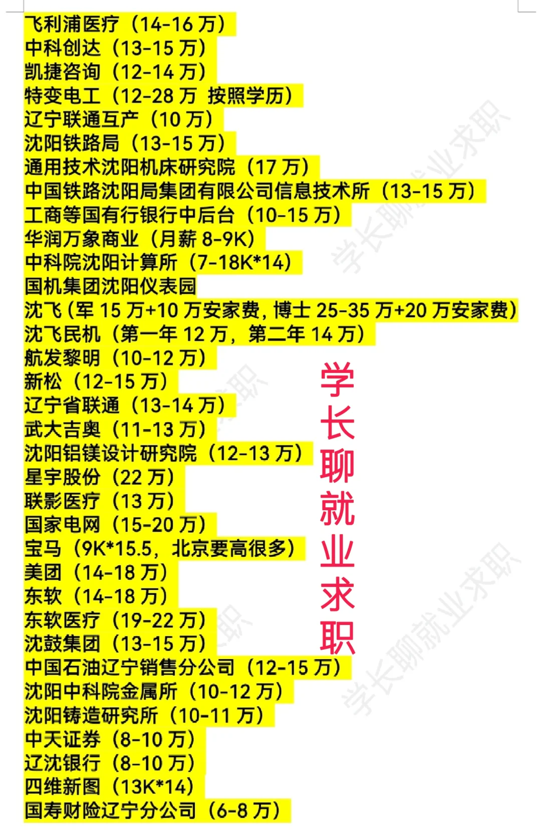 东北辽宁沈阳大连好公司待遇汇总❗