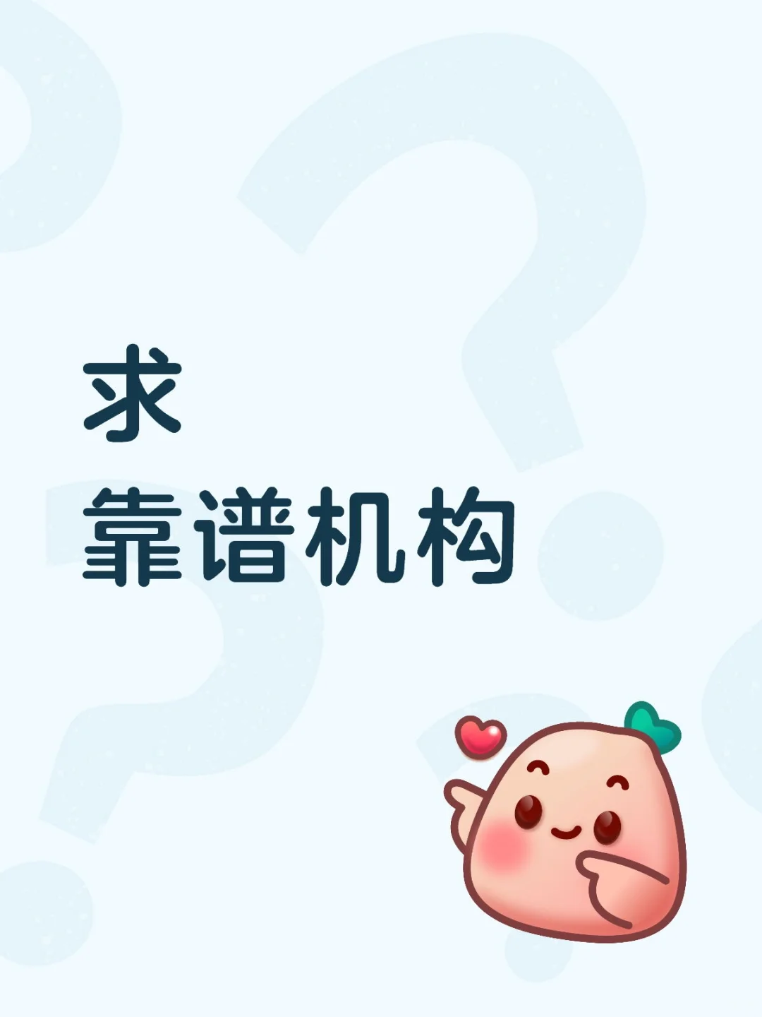 求靠谱机构
