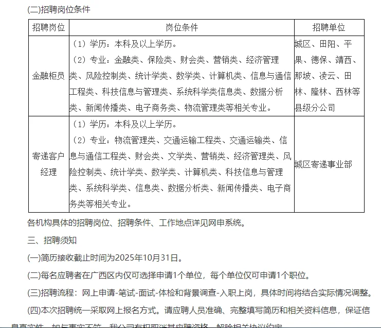八险三金！中国邮政！百色小伙伴看过来！