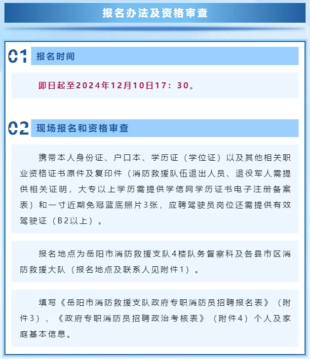 岳阳招25人消防员：6200元/月，休8天！高中
