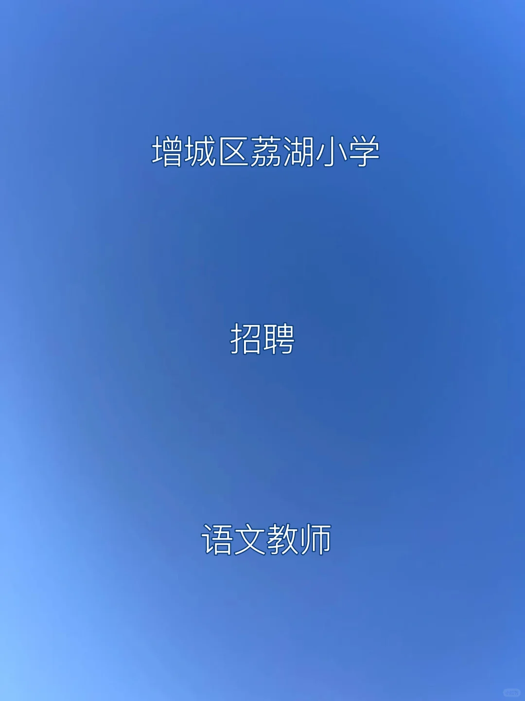 广州市增城区荔湖小学编外聘用制教师招聘