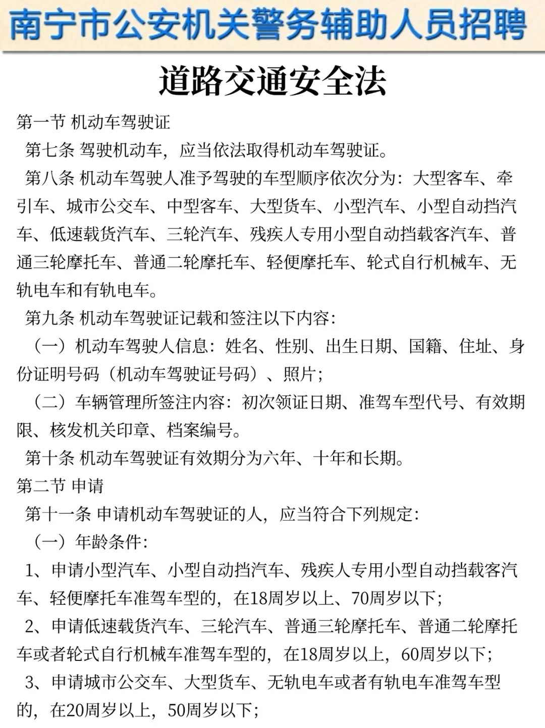 提醒一下参加25南宁辅警第二次招聘的人