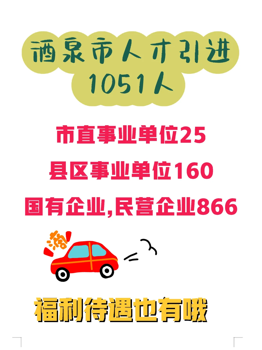 酒泉人才引进1050人