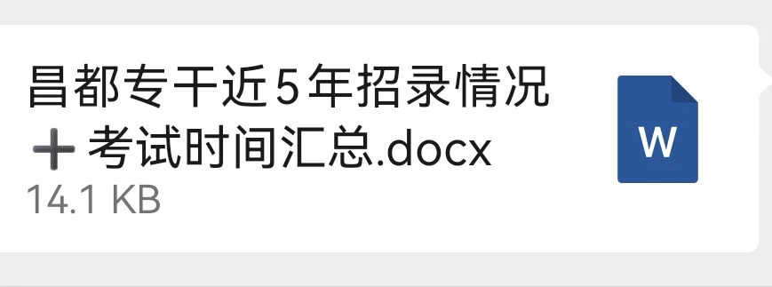 昌都专干2020-2024考试时间及招录情况