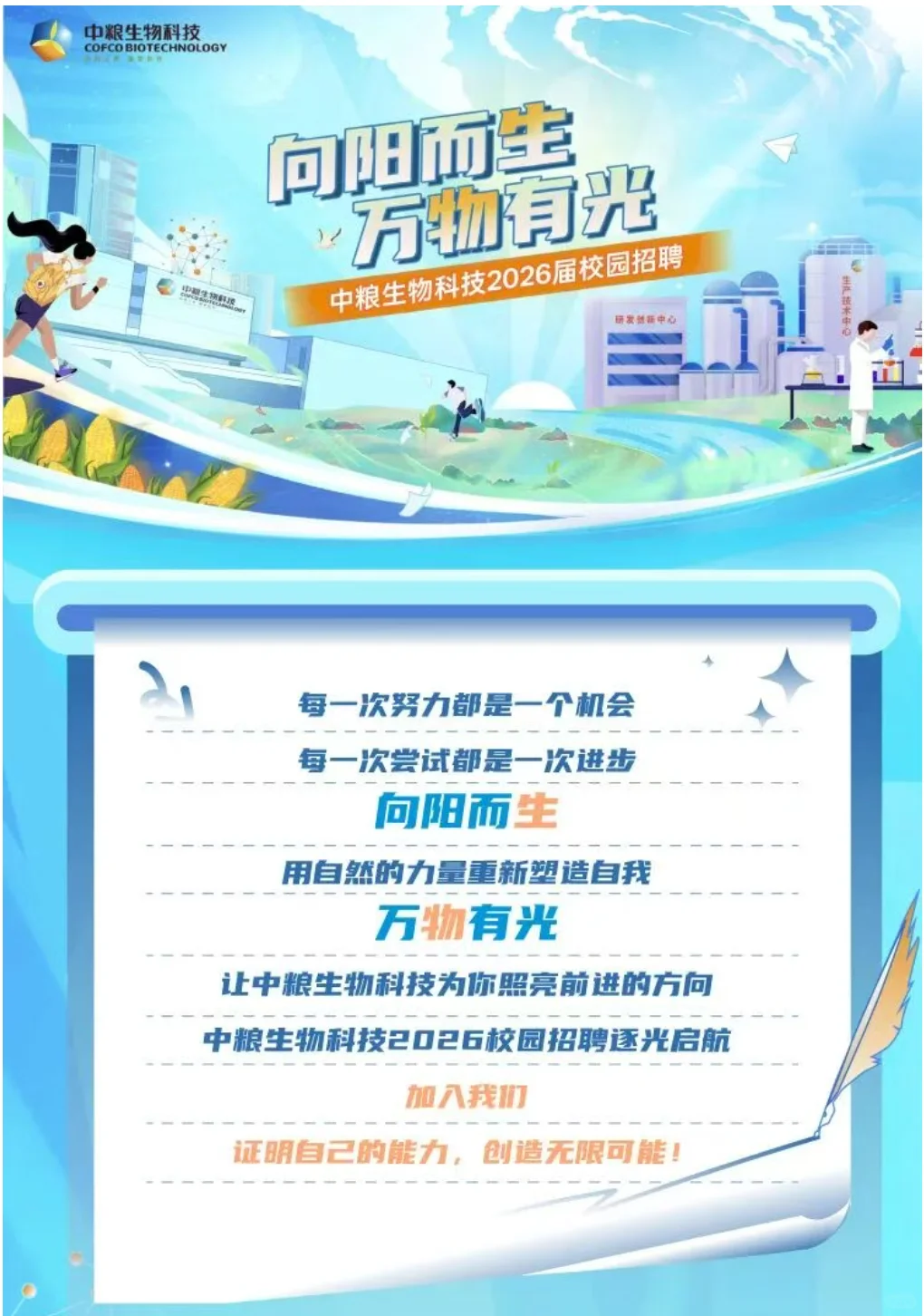 环境招聘|国有企业|中粮生物科技2026届校招