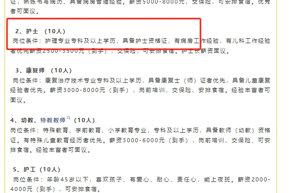 中西医结合医院招聘含护理10人，专科起报