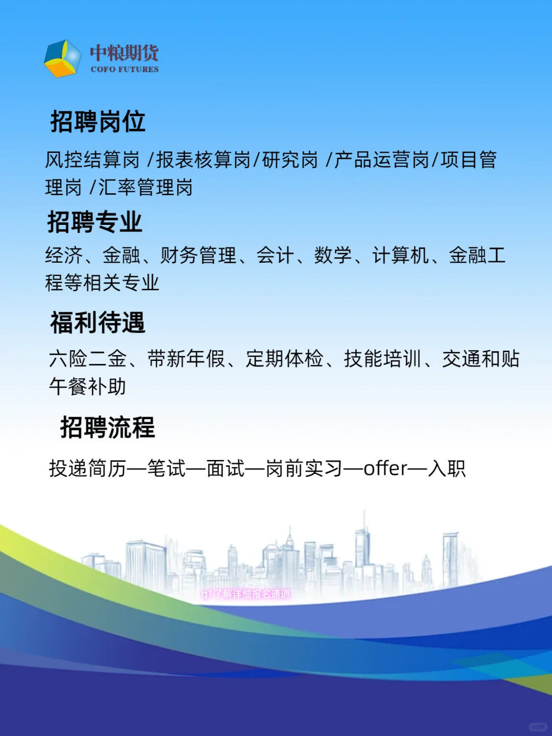 中粮期货最新招聘公示，带编，好进