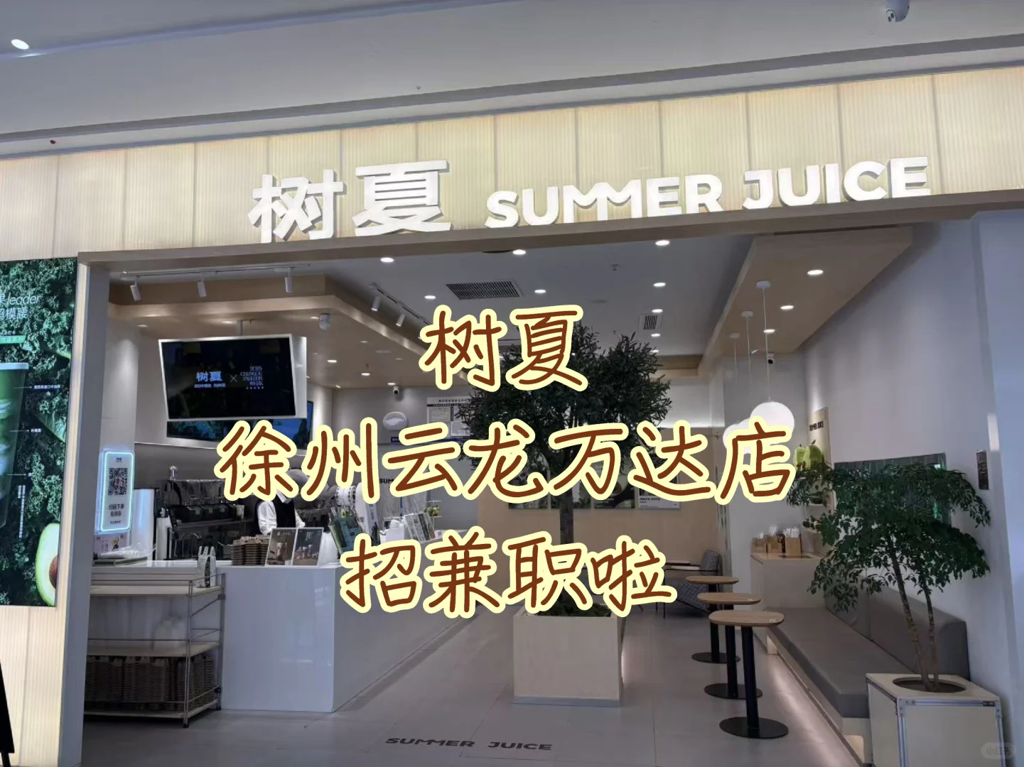 徐州万达✖️树夏招兼职啦👏