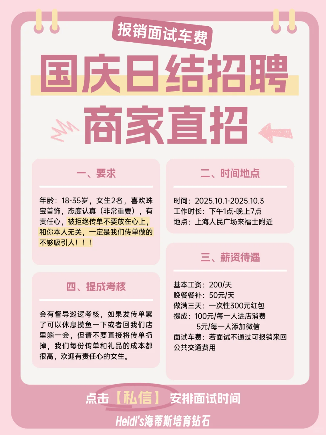 上海国庆高薪日结兼职，商家直招