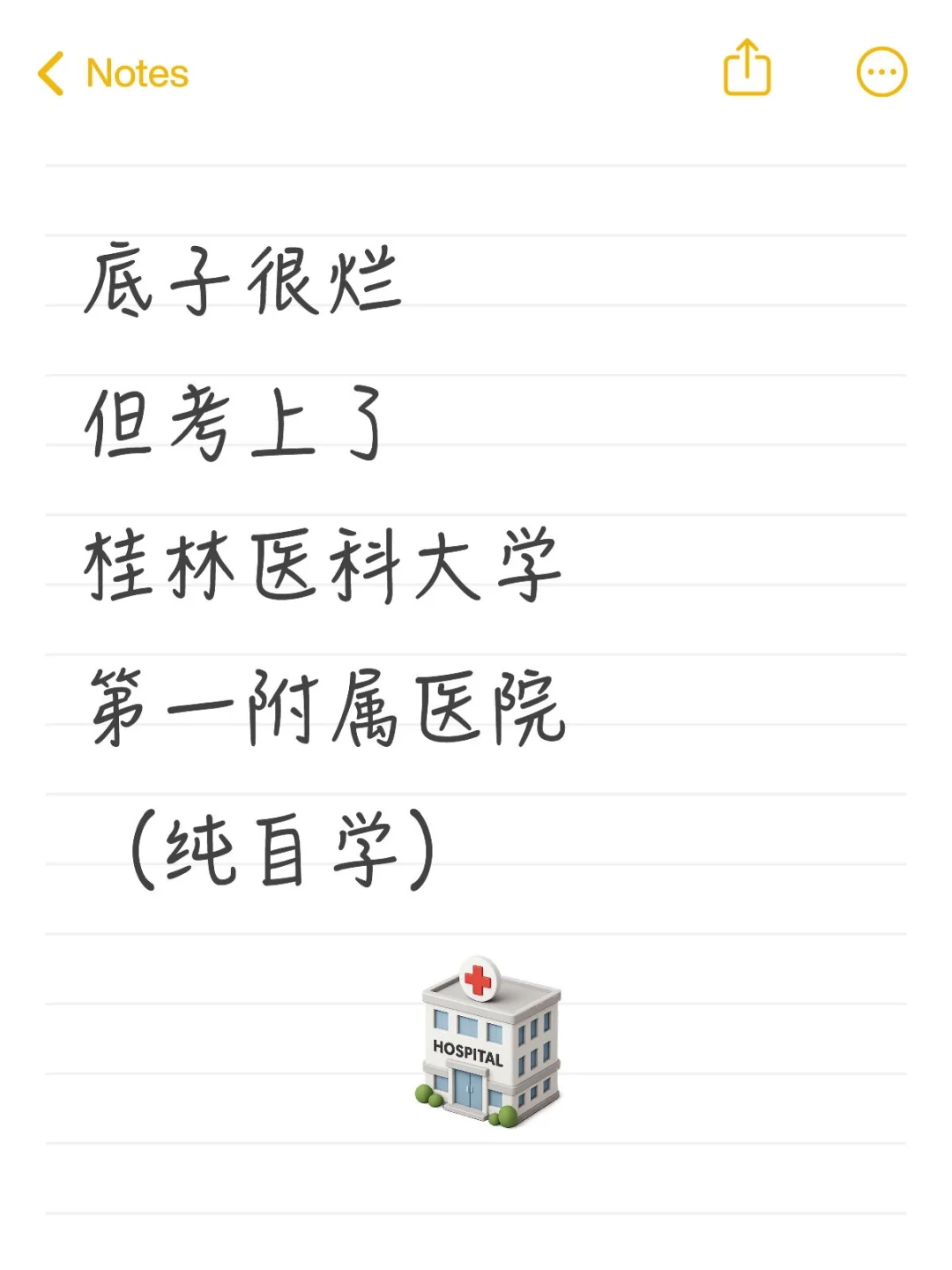 底子很烂但考上了桂林医科大学第一附属医院