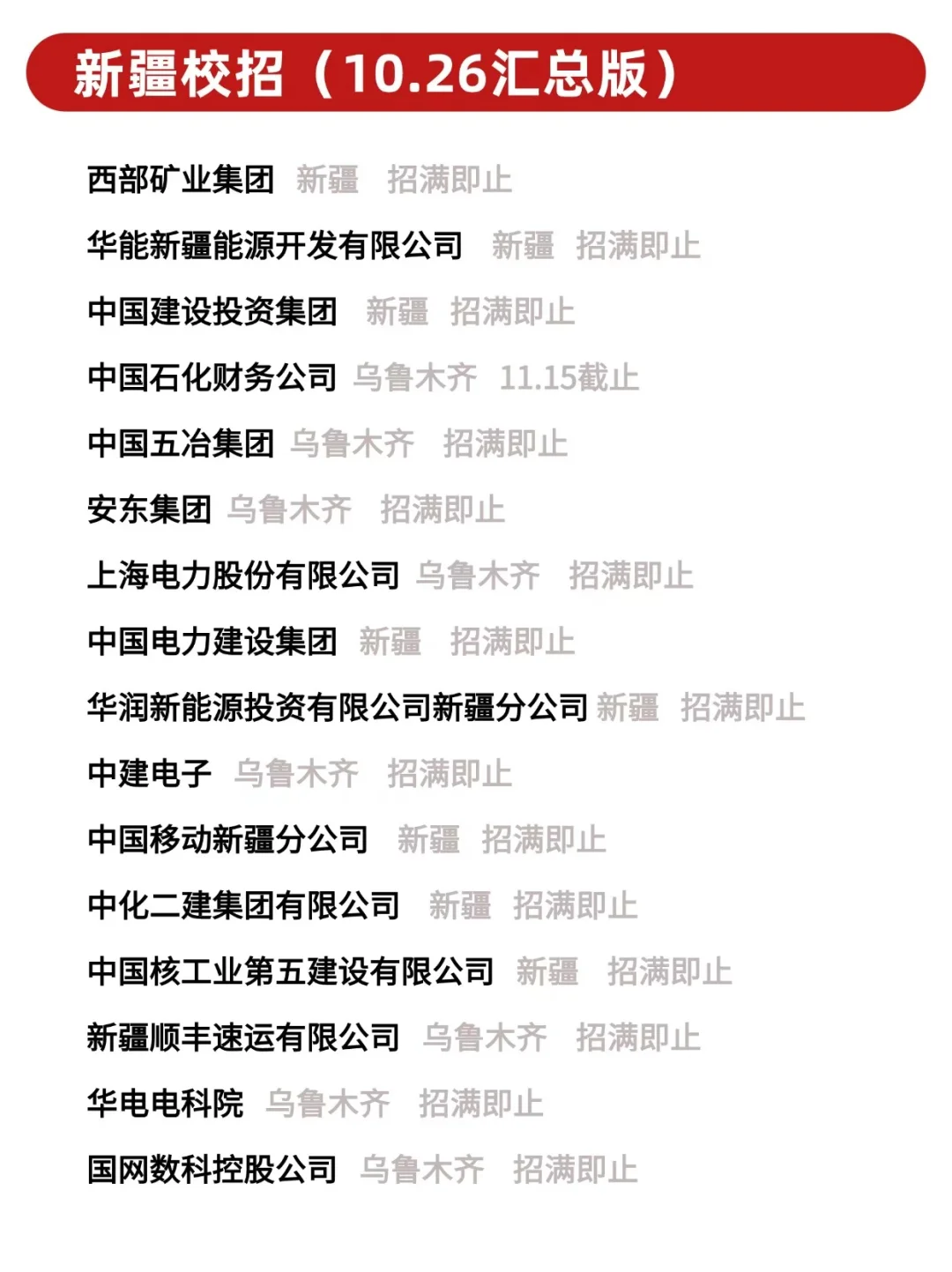 听劝，先把要截止的新疆校招全投了！