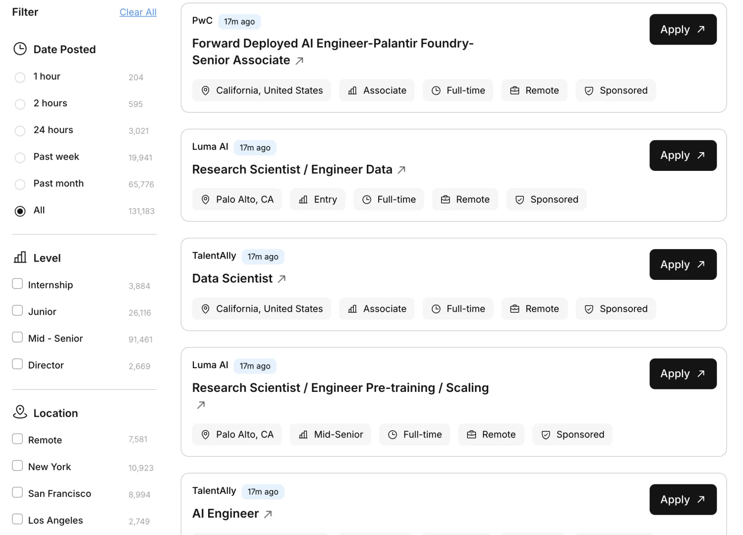 有了spotly，一小时前发布的岗位都算过期