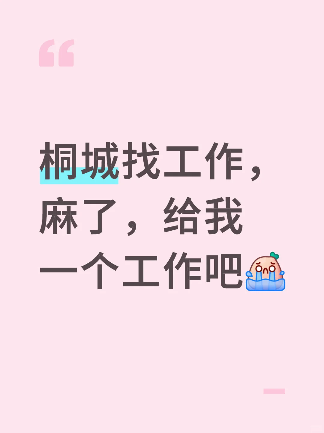 桐城找工作
