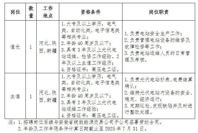 安徽省皖能能源交易有限公司子公司公开招聘