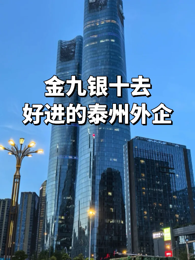 金九银十去好进的泰州外企