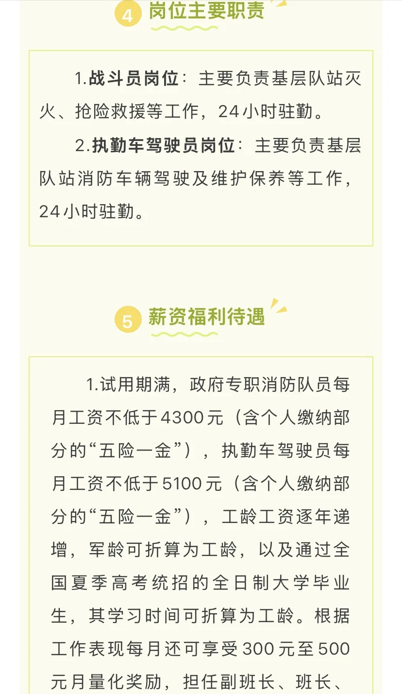 莆田计划60名消防员！！！