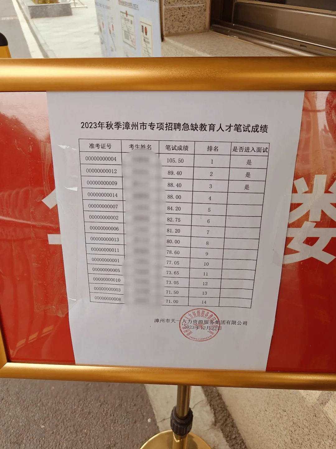 24漳州专项招聘记录✍️