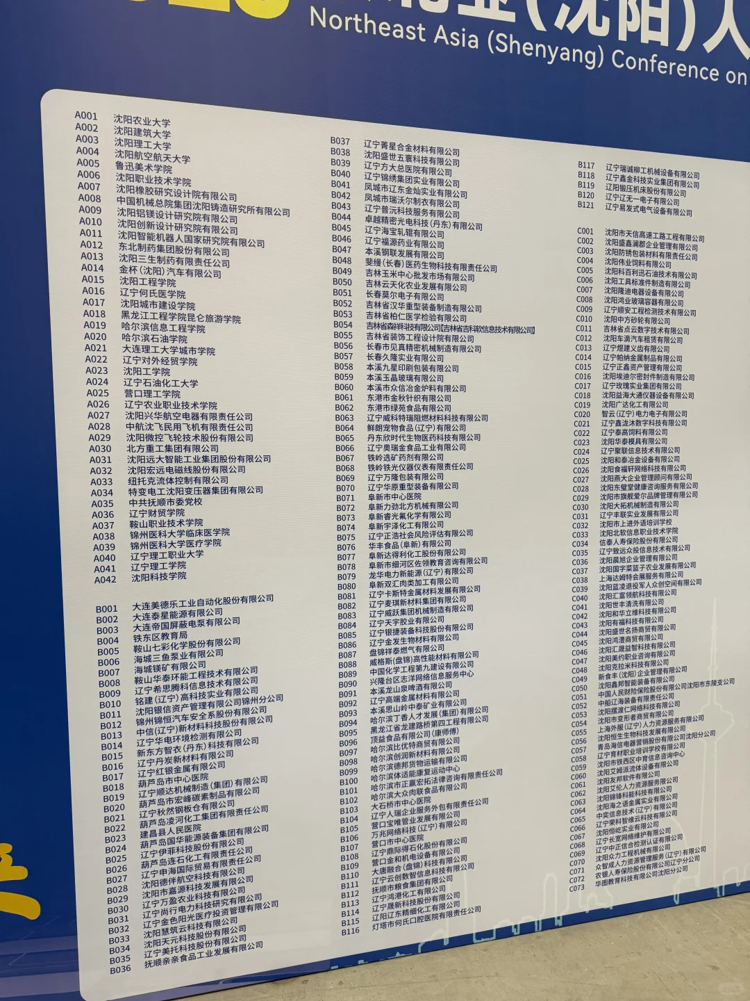 今日招聘会企业名录～