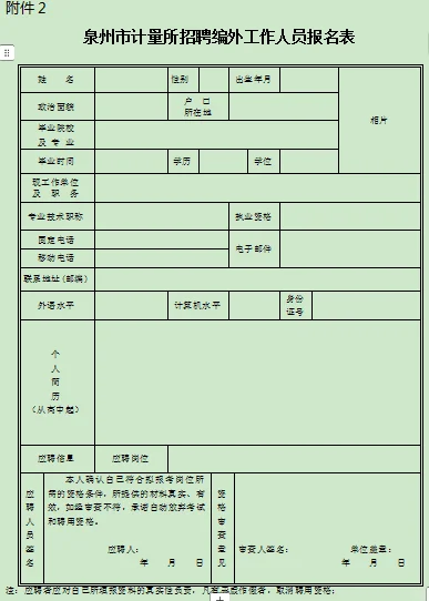 泉州计量所招聘7人