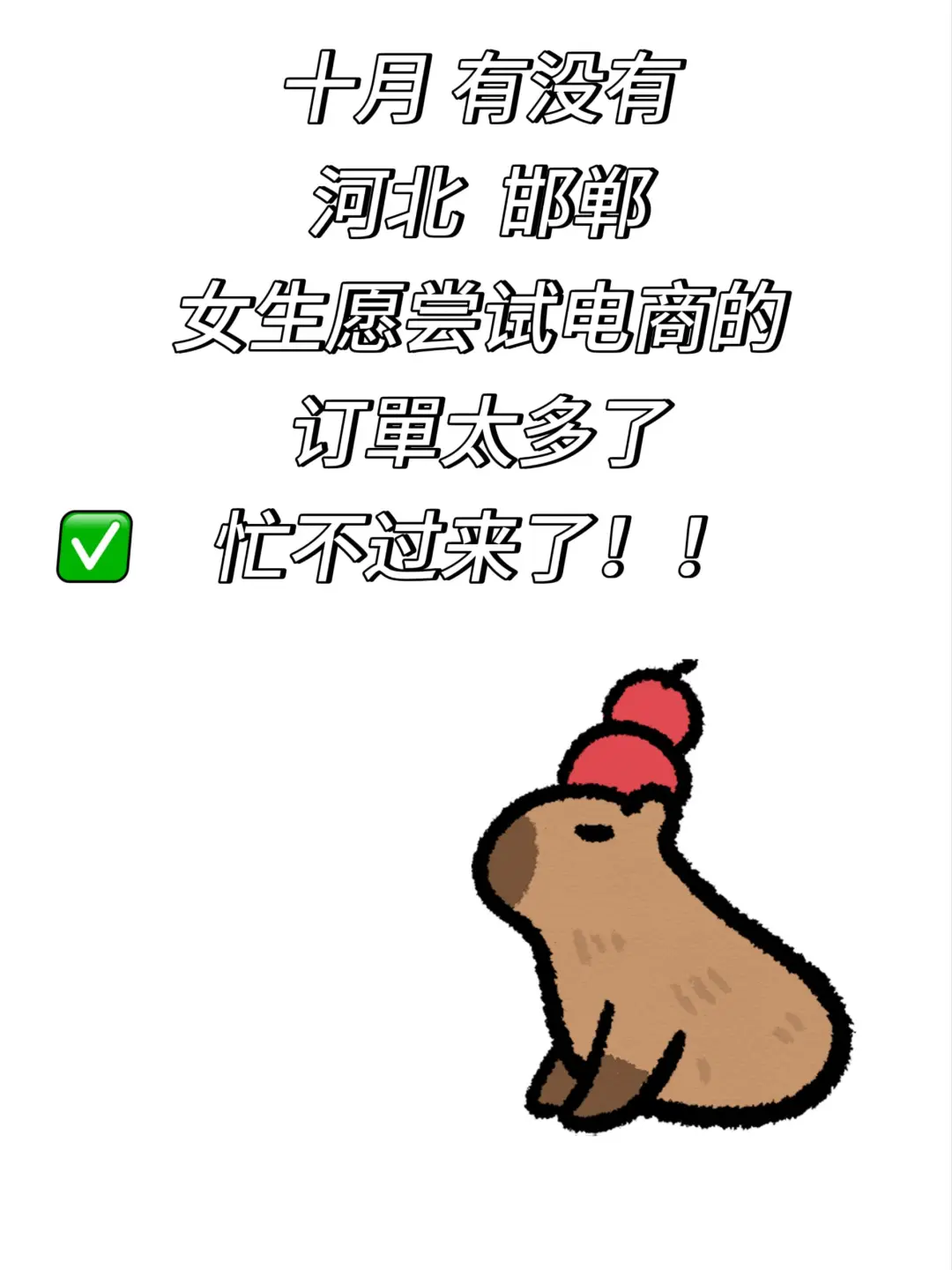 寻个带货搭子 最好是在邯郸河北都可以