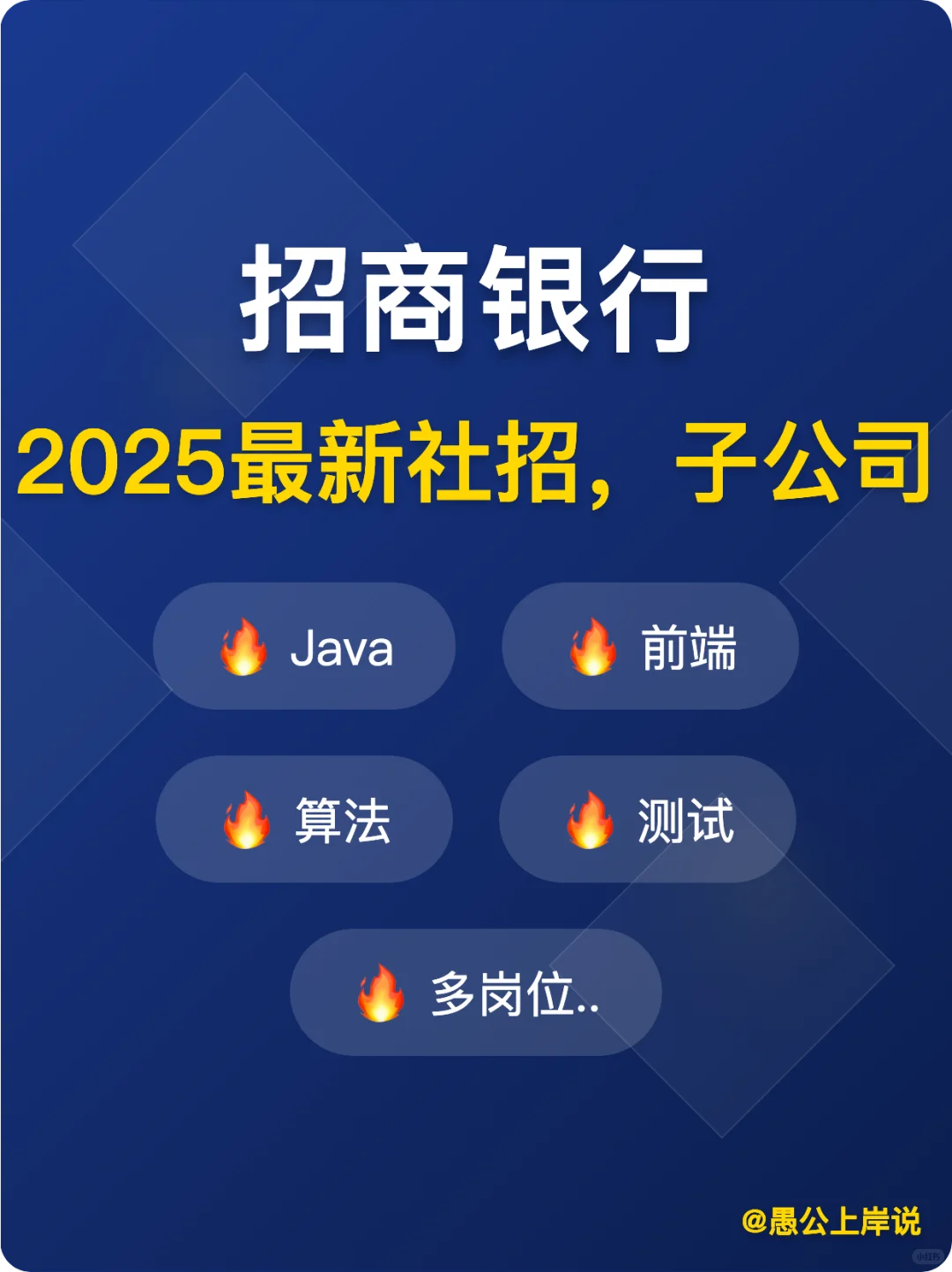 招商银行 ｜社会招聘（子公司）2025/8/11