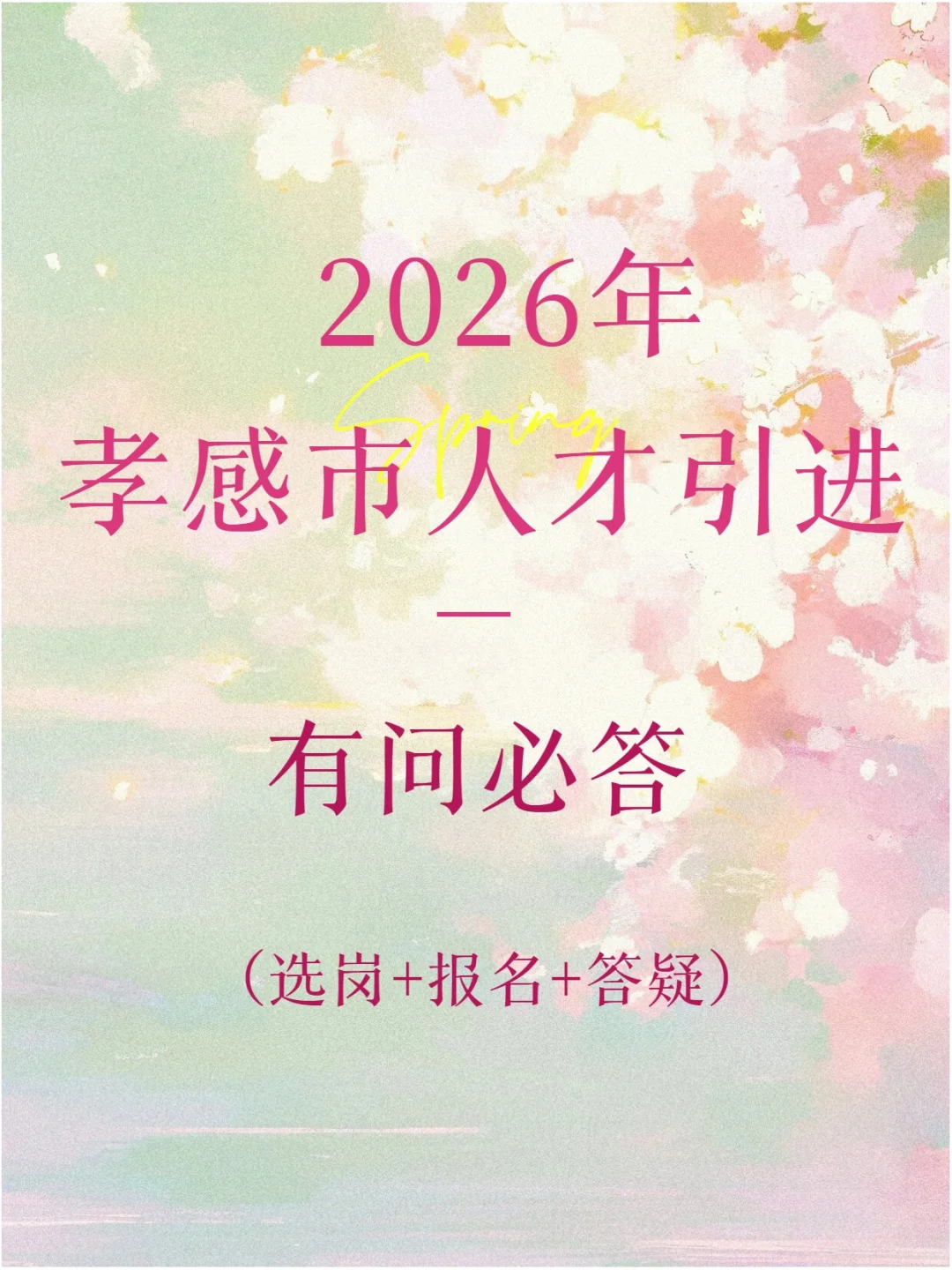 26年孝感市人才引进