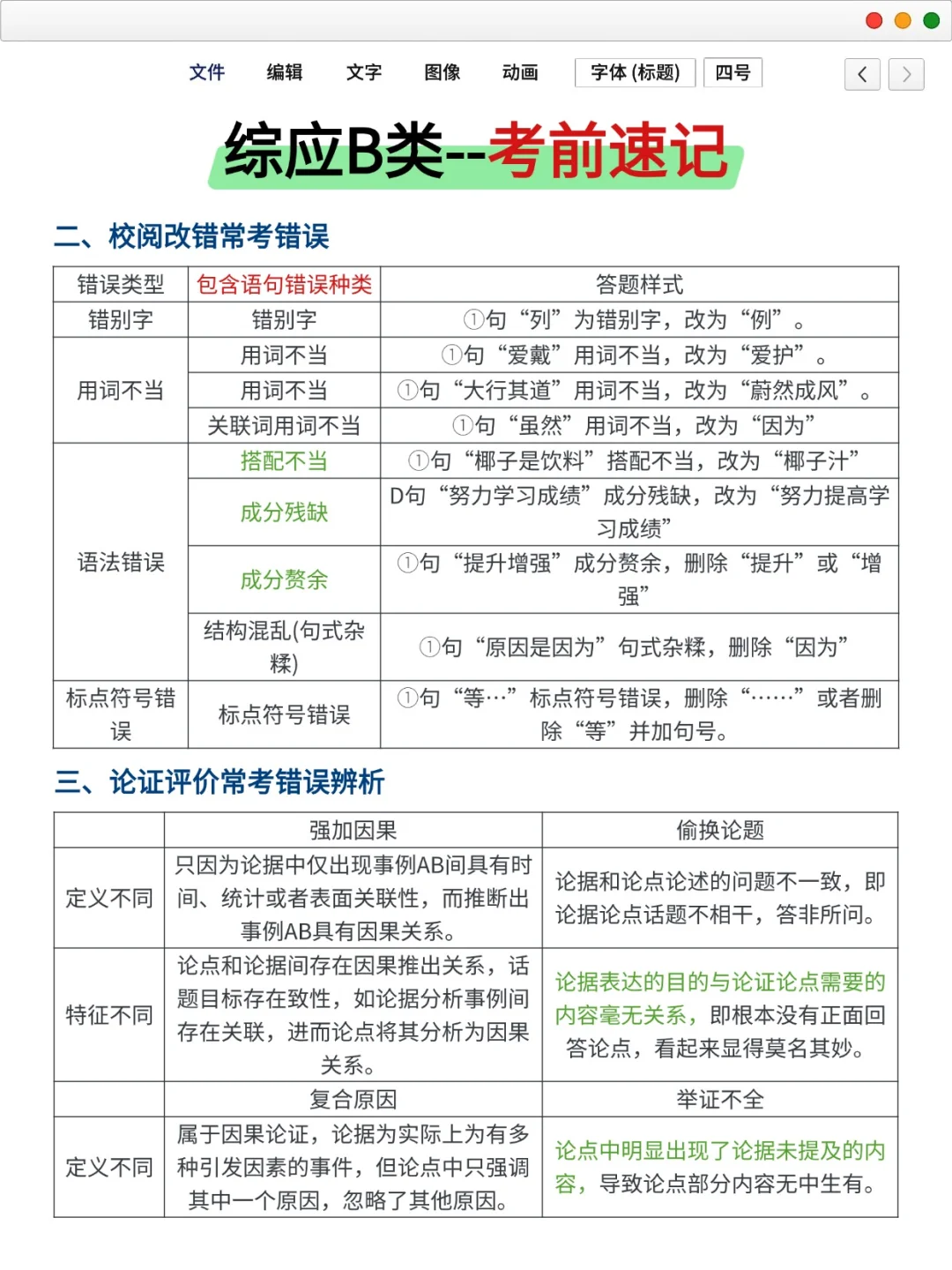 综应B类，小道消息，有点羡慕明天的考生