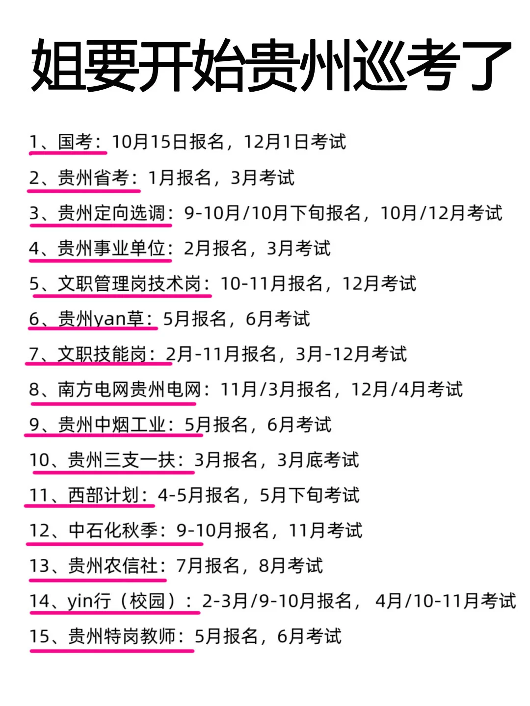 姐要开始贵州巡考了！