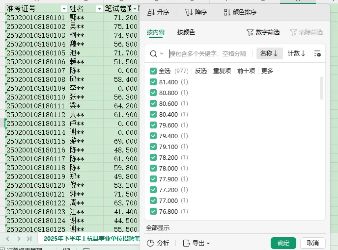龙岩927考试情况总概括