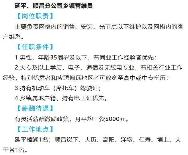 福建广电网络，14名国企正式工，月薪5-20k