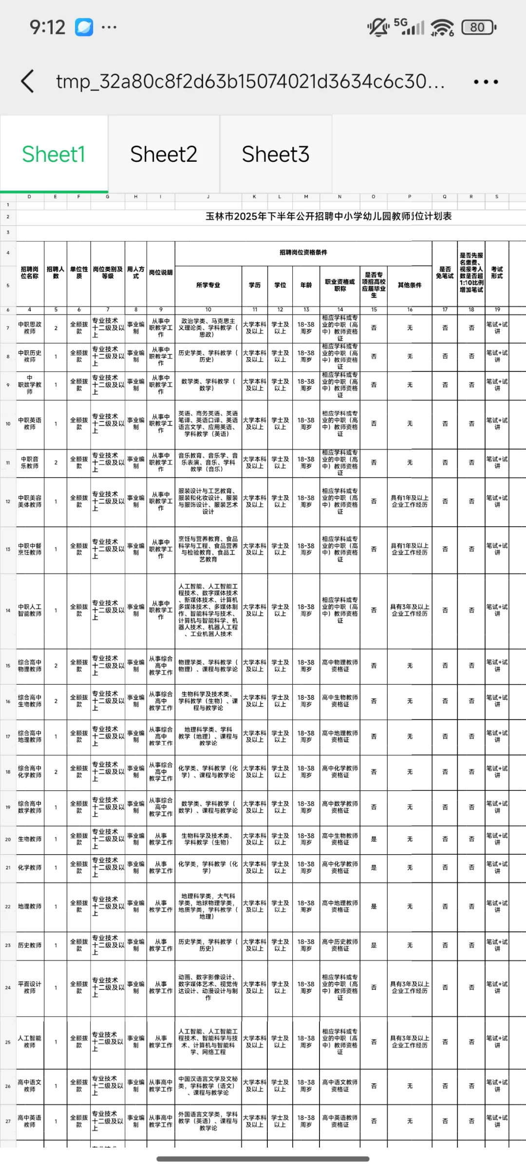 机会！！玉林招教师826人😁