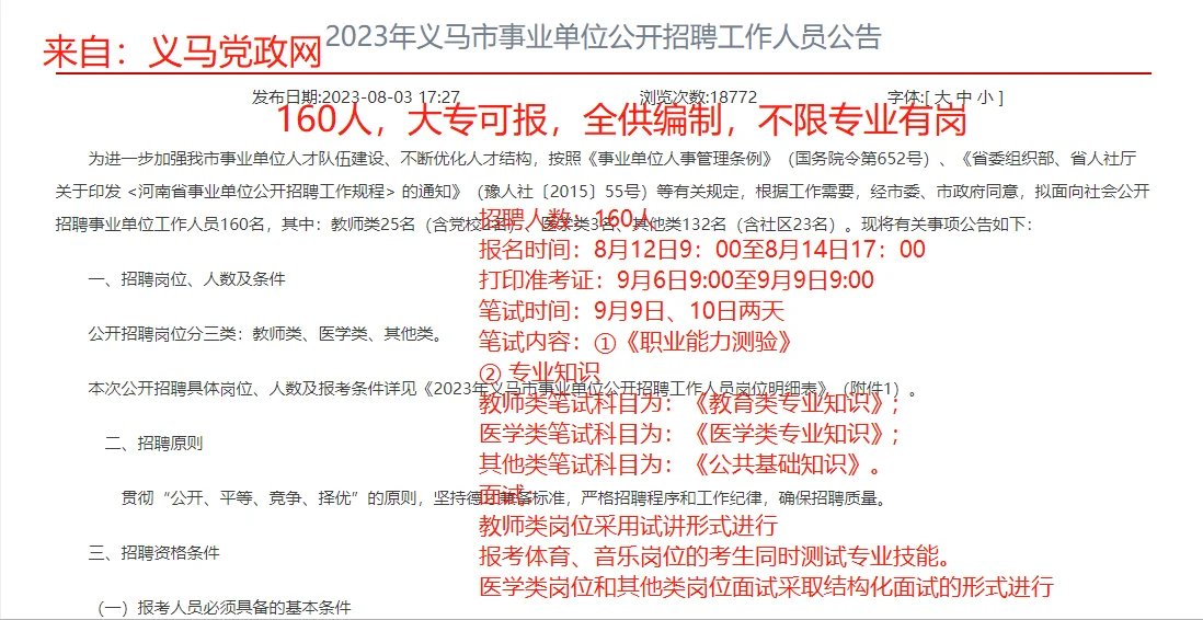 事业单位160人，大专有岗，35岁以下可报