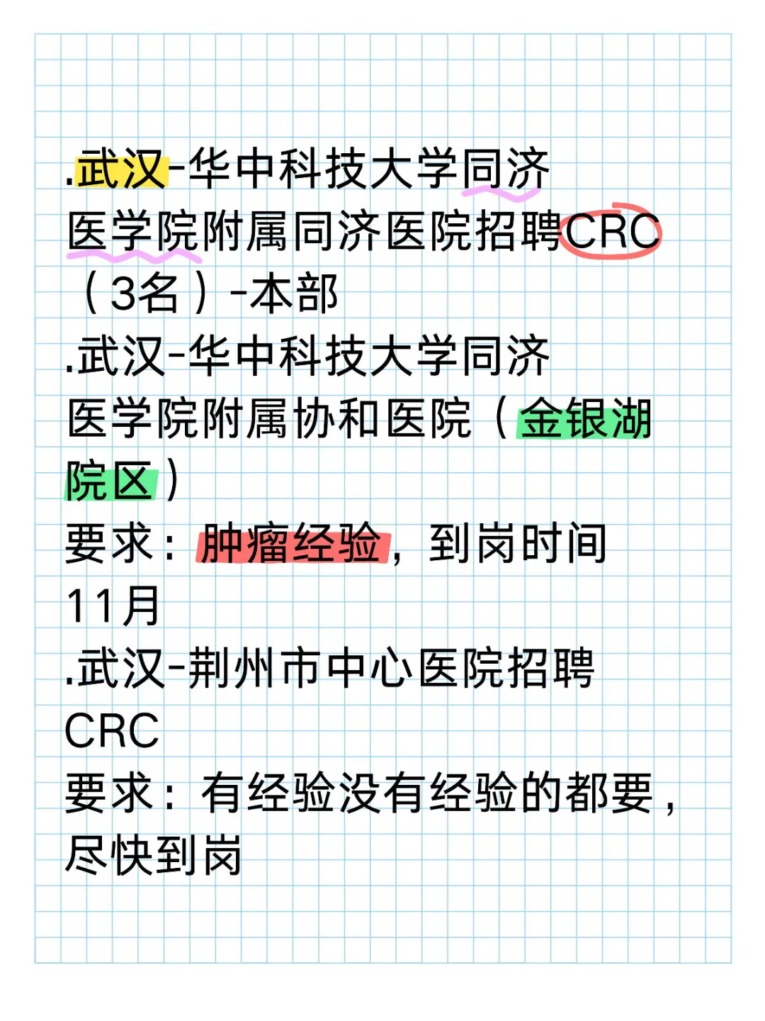 CRC临床协调员