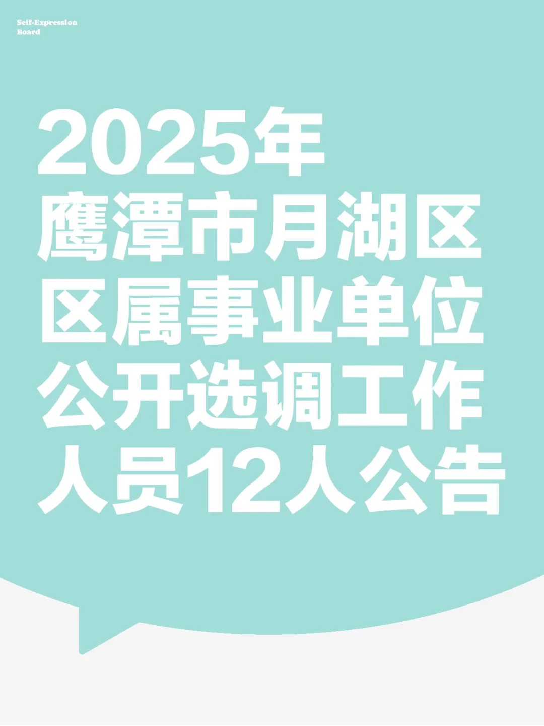 2025年鹰潭市月湖区区属事业单位公开选调工
