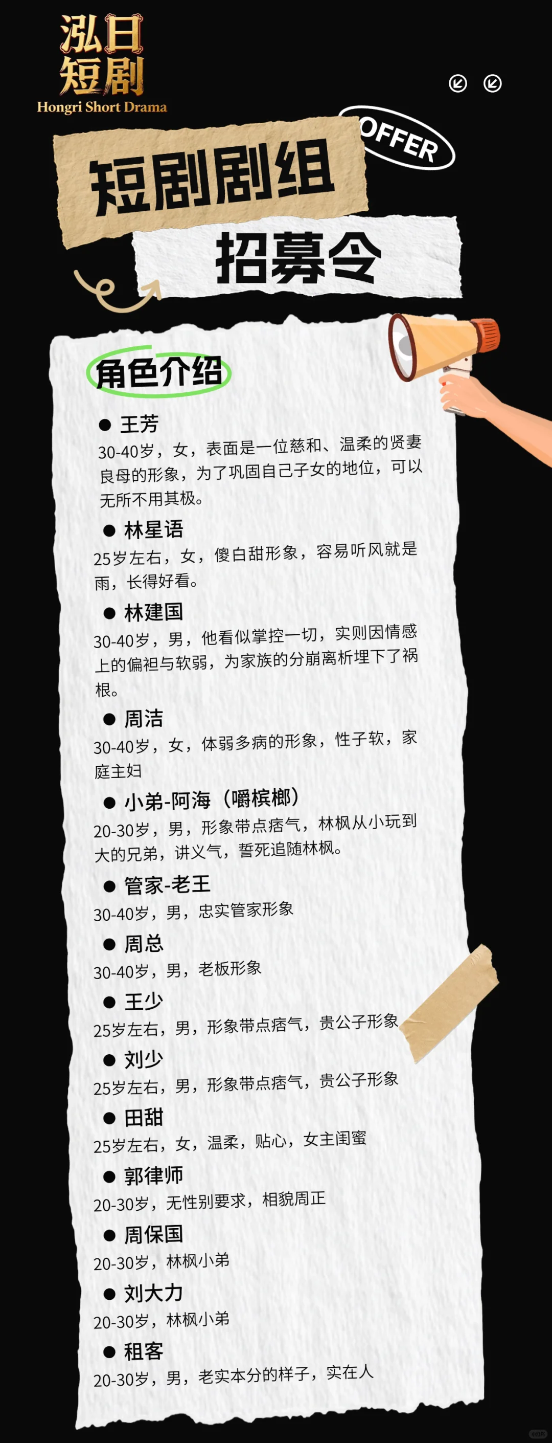 常德剧组招人了