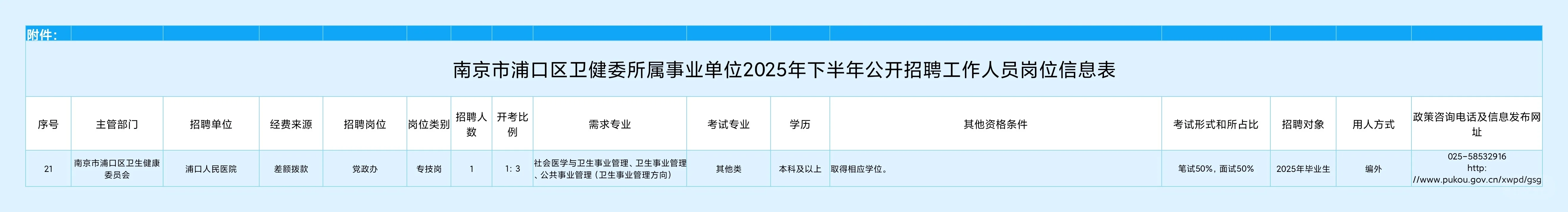 南京市公卫招聘