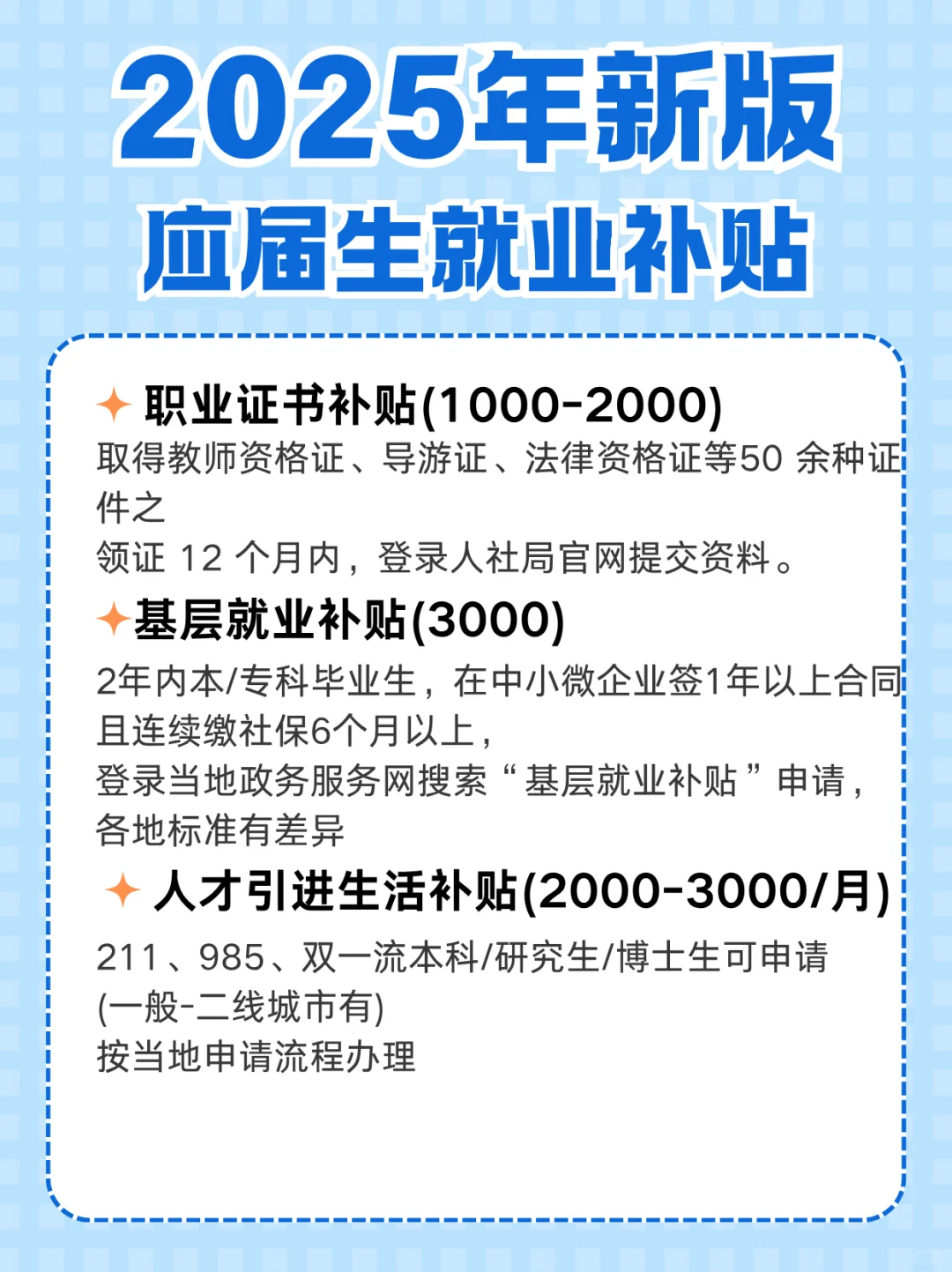 应届生补贴再不领真的就雨你无瓜了