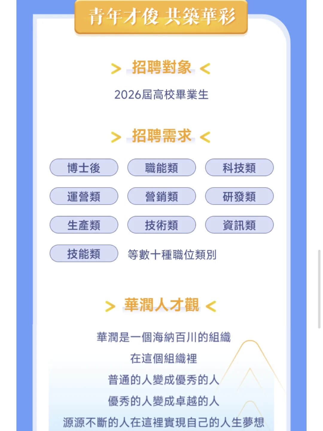 华润集团2026届香港🇭🇰校园招聘计划