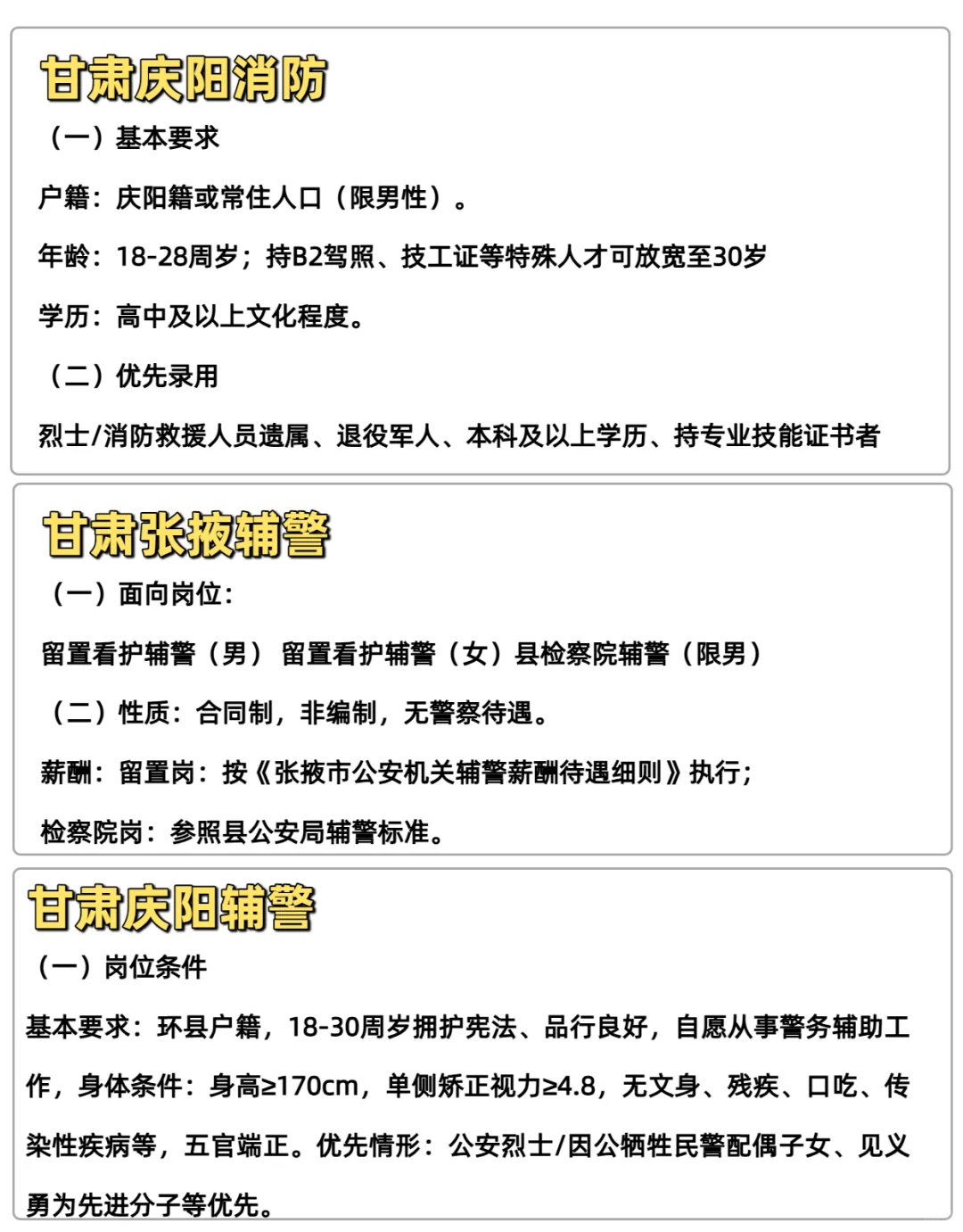 甘肃辅警消防有没有想来的宝子