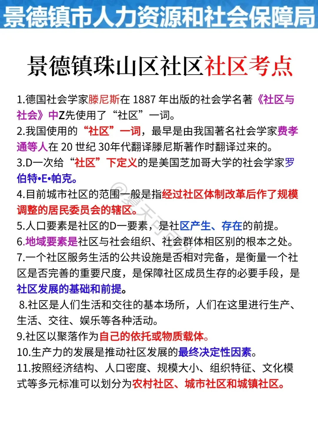再次提醒一下，11.9裸考景德镇珠山区社区的
