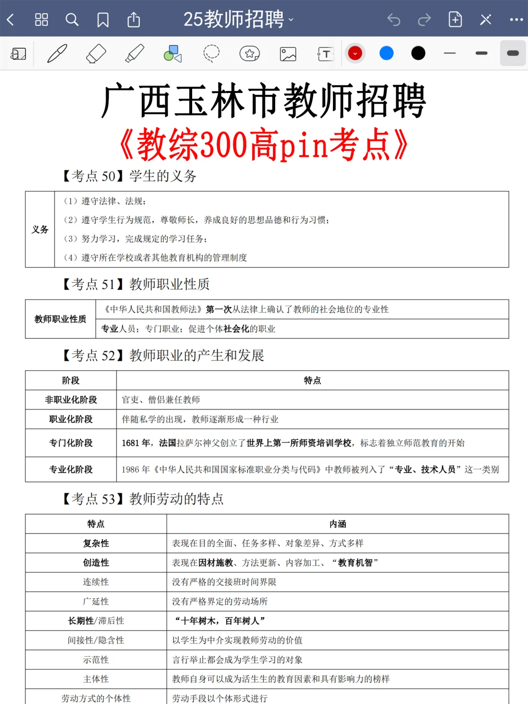 友情提醒：玉林市教师编别裸考！背完保底85分