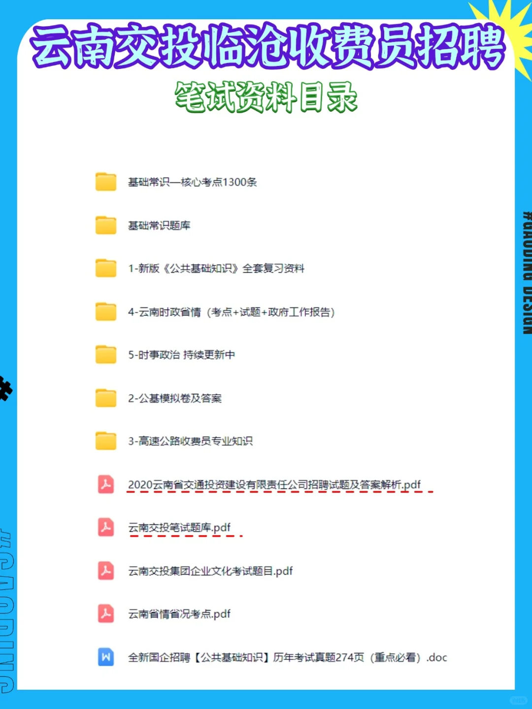 云南交投临沧收费员笔试10.29前，抓紧备考