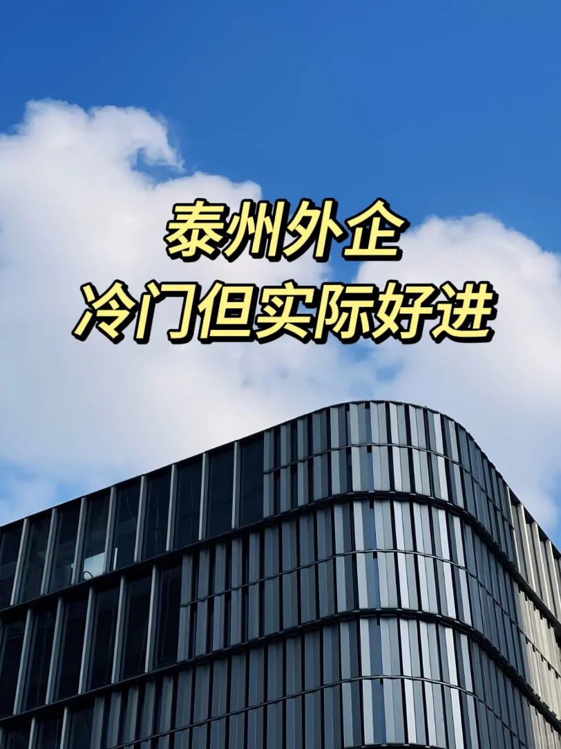 冷门但实际好进的泰州外企