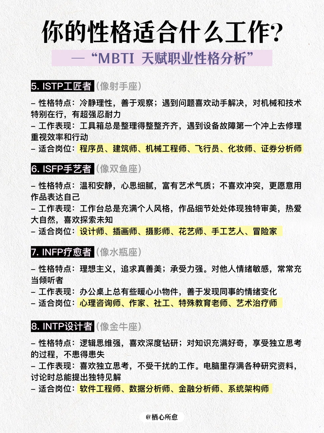 MBTI职业分析🔥你的性格最适合什么工作⁉️