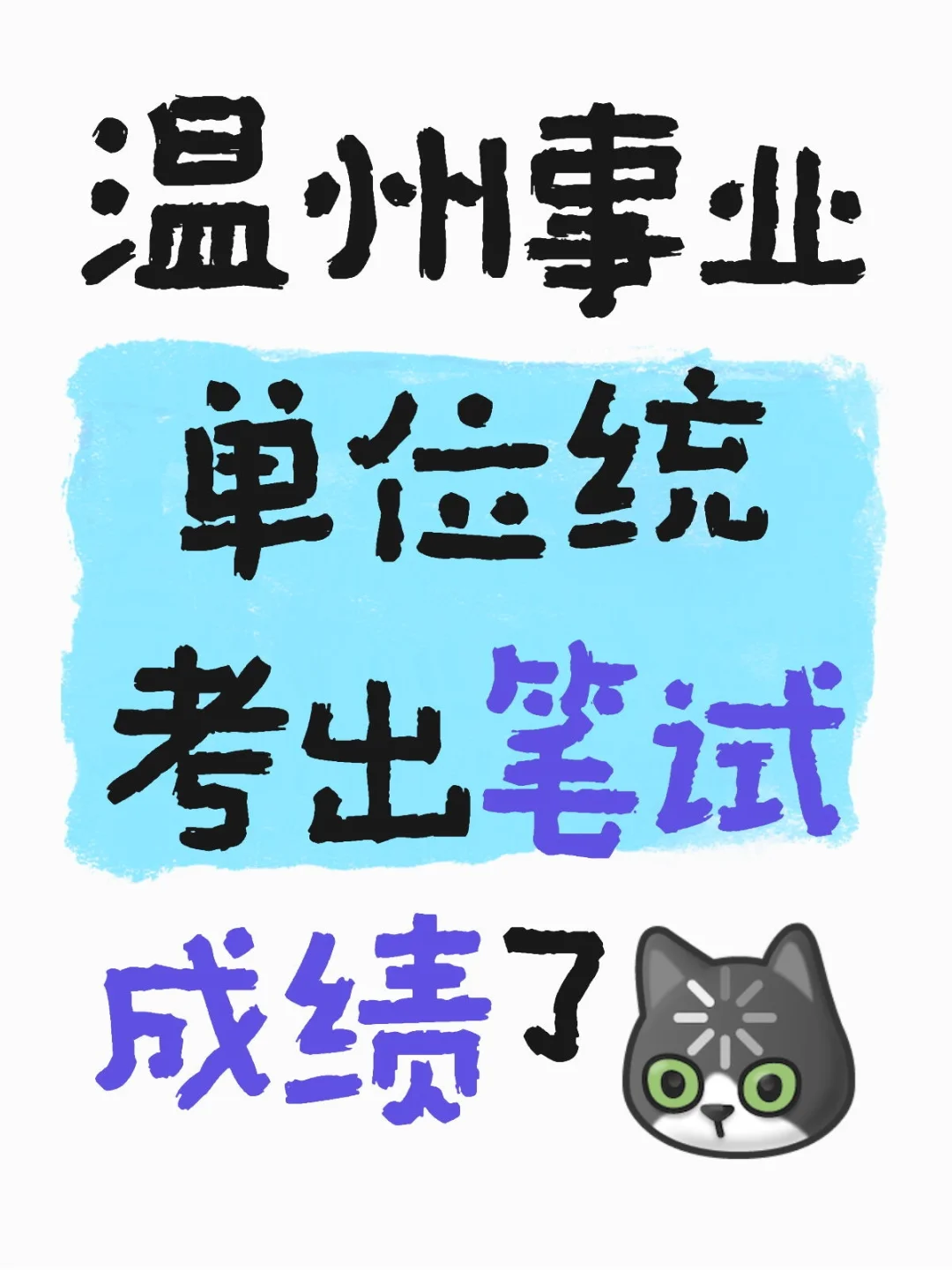 温州事业单位统考出笔试成绩了[呃R]