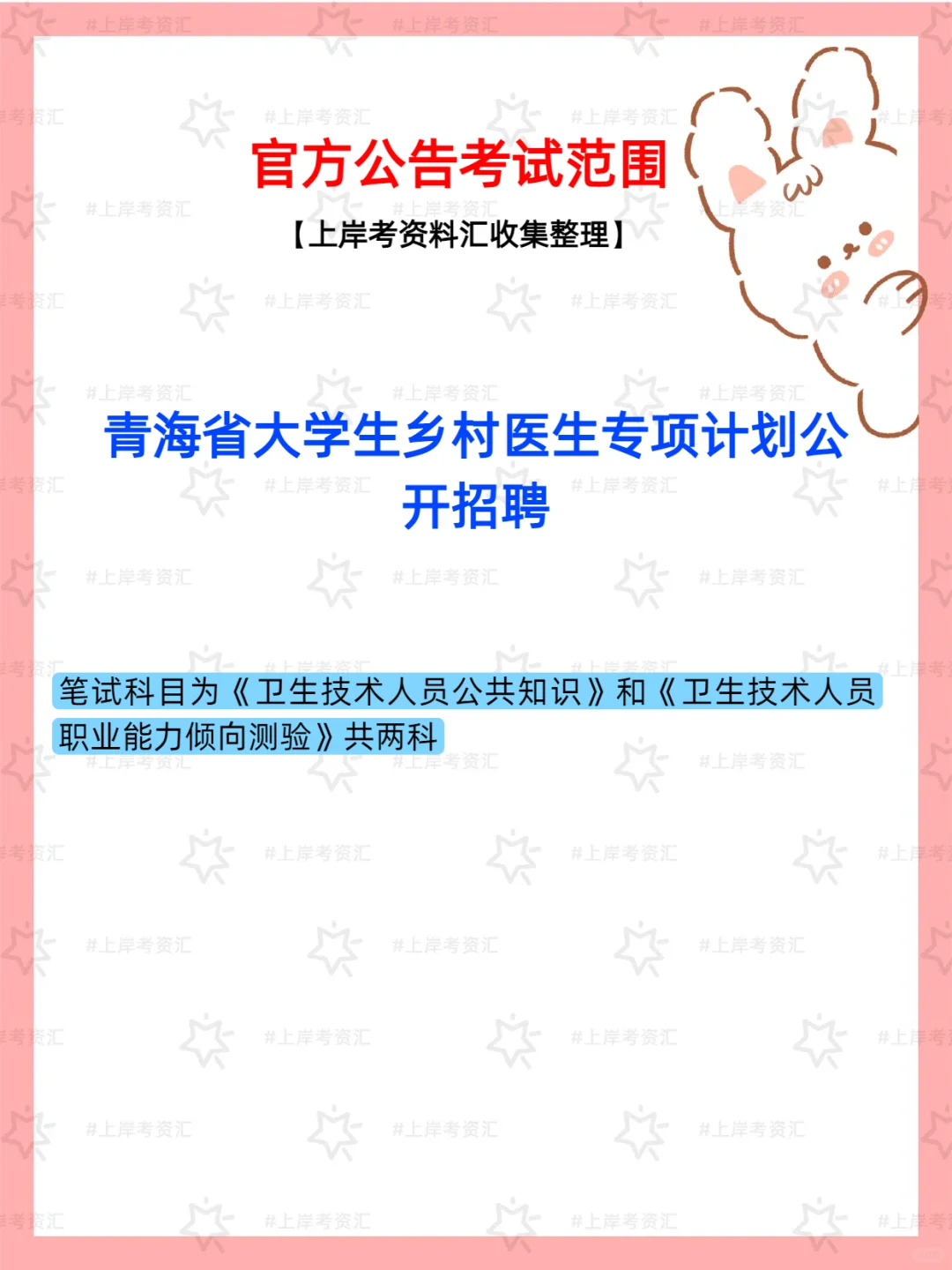 青海省大学生乡村医生专项计划公开招聘