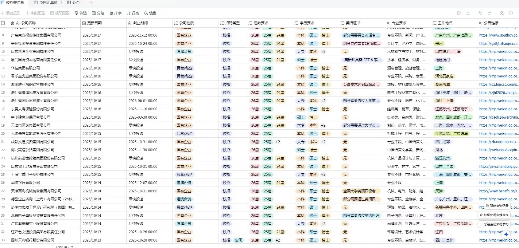 往届生专属｜不卡往届生的秋招（10.18）