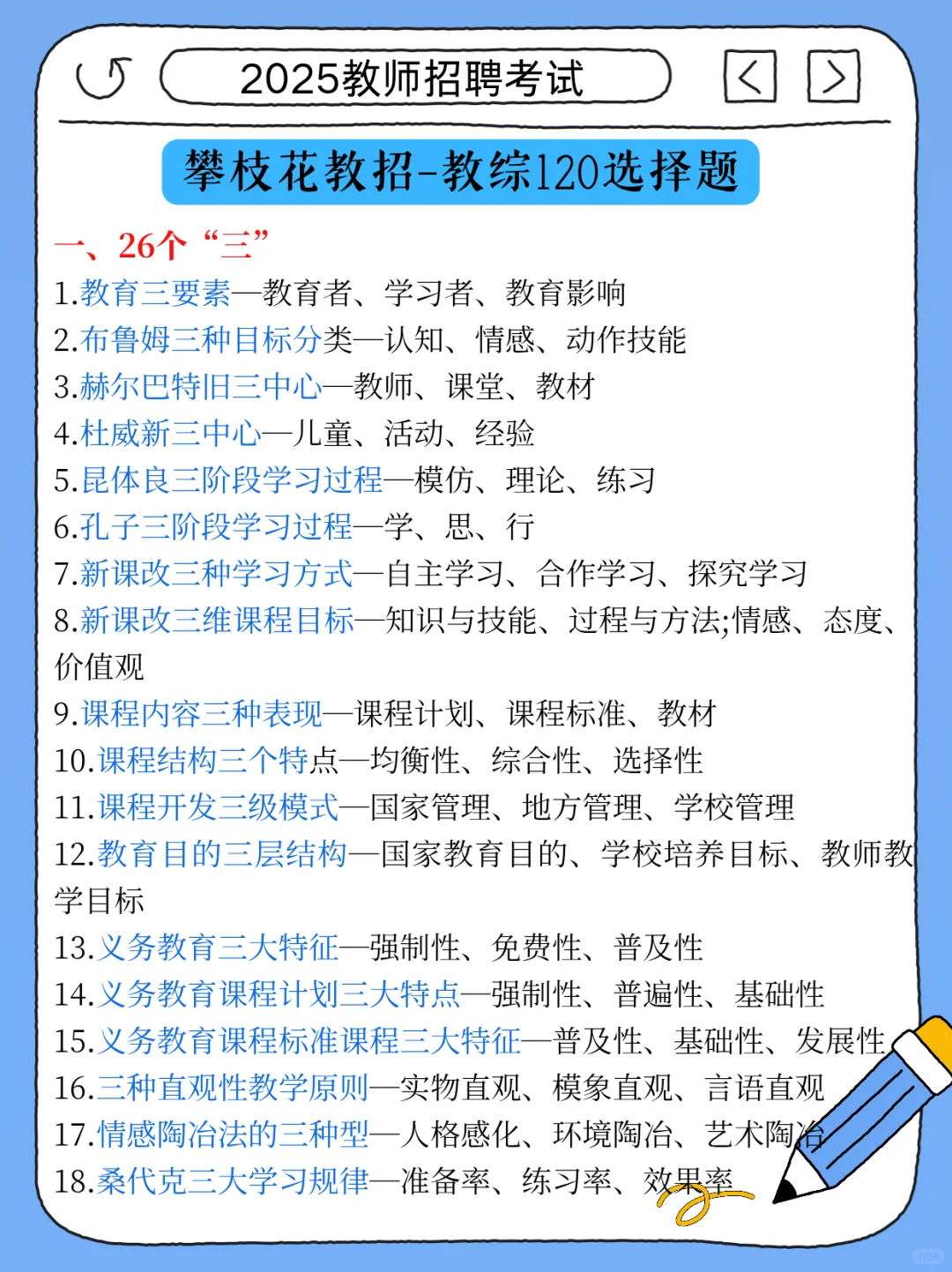 这不算透题吧？11.15攀枝花教招就从这里抽