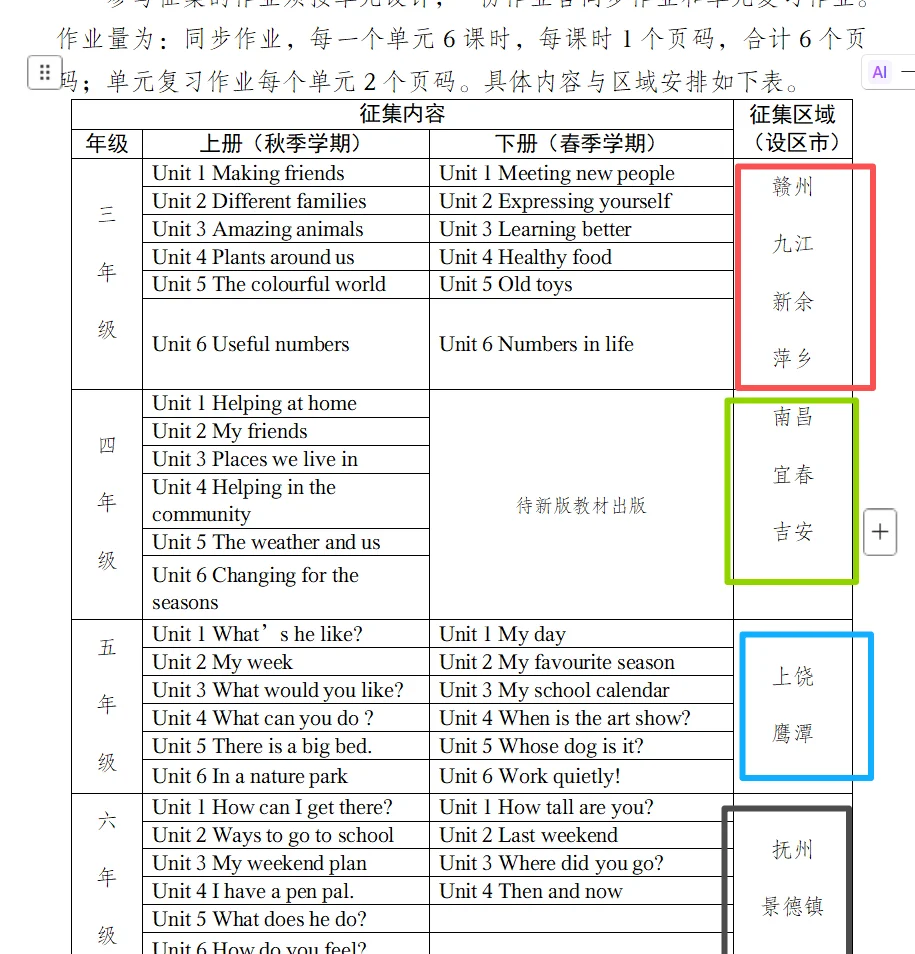 江西省第二批作业设计征集