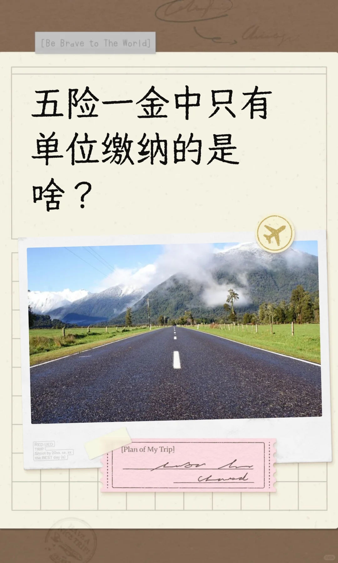 五险一金中只有单位缴纳的是啥？